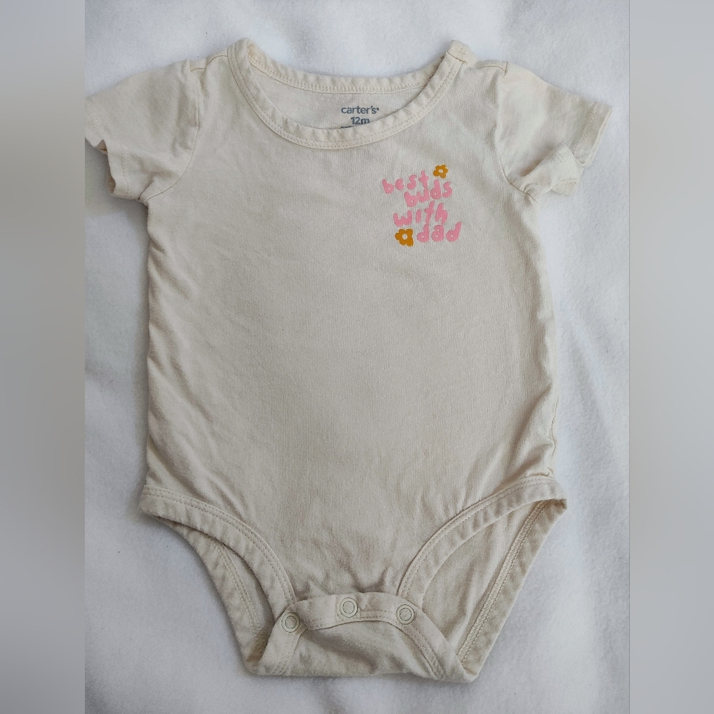 Carter's Cream Baby Onesie - Best Buds with Dad